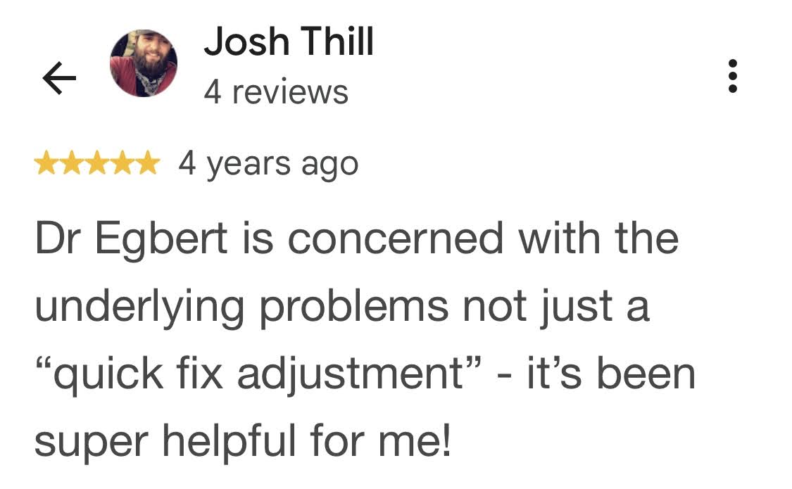 Five-star Google review from Josh Thill